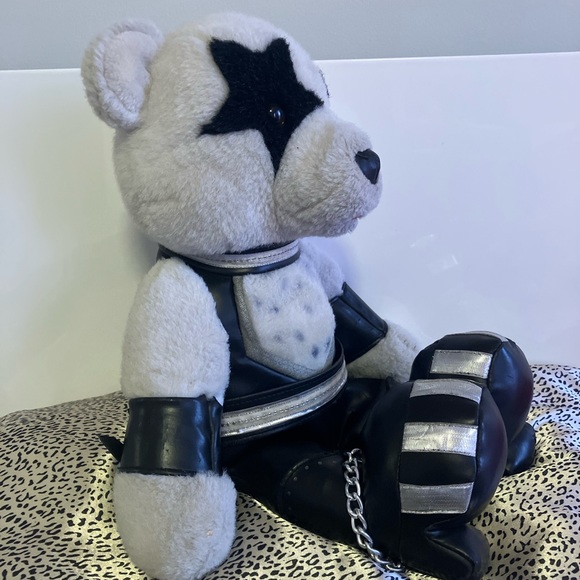 Paul Stanley Teddy Bear Vintage Rock n roll KISS Plush memorabilia - Picture 6 of 7